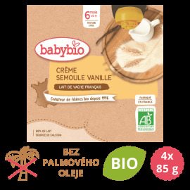 Babybio Kapsička krém, vanilka, krupička 4x85g