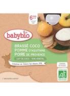 Babybio Desiata s kokosovým mliekom - jablko a hruška 4x85g - cena, srovnání