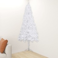 vidaXL Rohový umelý vianočný stromček biely 240cm PVC - cena, srovnání