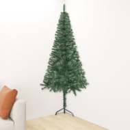 vidaXL Rohový umelý vianočný stromček zelený 210cm PVC - cena, srovnání