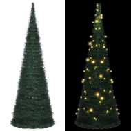 vidaXL Rozkladací umelý vianočný stromček s LED reťazou zelený 180cm - cena, srovnání