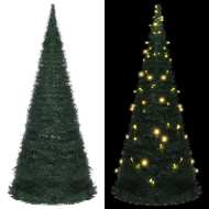 vidaXL Rozkladací umelý vianočný stromček s LED zelený 210cm - cena, srovnání