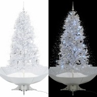 vidaXL Snežiaci vianočný stromček dáždnikovým podstavcom biely 190cm - cena, srovnání