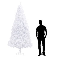 vidaXL Umelý vianočný stromček 300 cm , biely - cena, srovnání