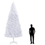 vidaXL Umelý vianočný stromček 400 cm , biely - cena, srovnání