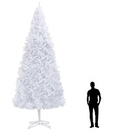 vidaXL Umelý vianočný stromček 500 cm , biely - cena, srovnání