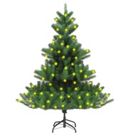 vidaXL Umelý vianočný stromček jedľa Nordmann s LED zelený 120cm - cena, srovnání