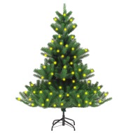 vidaXL Umelý vianočný stromček jedľa Nordmann s LED zelený 150cm - cena, srovnání