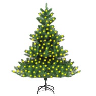 vidaXL Umelý vianočný stromček jedľa Nordmann s LED zelený 210cm - cena, srovnání