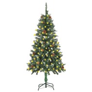 vidaXL Umelý vianočný stromček LED a borovicové šišky 150cm - cena, srovnání