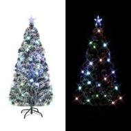vidaXL Umelý vianočný stromček, podstavec a LED 150 cm , optické vlákno - cena, srovnání