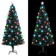 vidaXL Umelý vianočný stromček, podstavec a LED 180 cm , optické vlákno - cena, srovnání