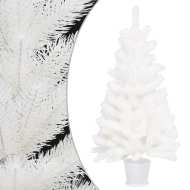vidaXL Umelý vianočný stromček, realistické ihličie, biely 90cm - cena, srovnání