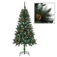 vidaXL Umelý vianočný stromček s borovicovými šiškami biele vetvičky 150cm - cena, srovnání