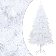 vidaXL Umelý vianočný stromček s hustým ihličím, biely 180 cm , PVC - cena, srovnání