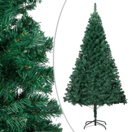 vidaXL Umelý vianočný stromček s hustým ihličím, zelený 210 cm , PVC