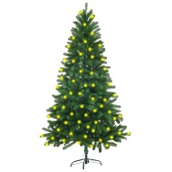 vidaXL Umelý vianočný stromček s LED 150cm zelený - cena, srovnání