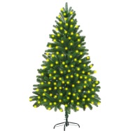 vidaXL Umelý vianočný stromček s LED 210cm zelený - cena, srovnání