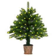 vidaXL Umelý vianočný stromček s LED 65cm zelený - cena, srovnání