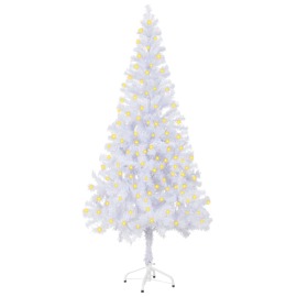 vidaXL Umelý vianočný stromček s LED a podstavcom 180cm 620 vetvičiek