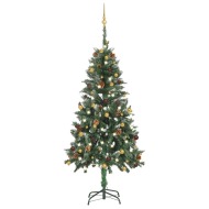 vidaXL Umelý vianočný stromček s LED a sadou gulí 150cm - cena, srovnání