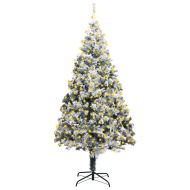 vidaXL Umelý vianočný stromček s LED a snehom zelený 300cm PVC - cena, srovnání