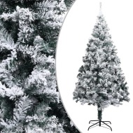 vidaXL Umelý vianočný stromček s LED a snehom zelený 400cm PVC - cena, srovnání