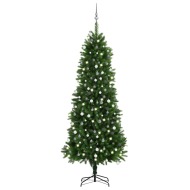 vidaXL Umelý vianočný stromček s LED a súprava gulí 240cm zelený - cena, srovnání