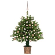 vidaXL Umelý vianočný stromček s LED a súprava gulí 90cm zelený - cena, srovnání