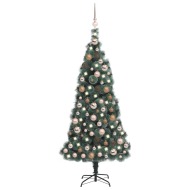 vidaXL Umelý vianočný stromček s LED a súpravou gulí zelený 120cm PVC&PE - cena, srovnání