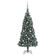 vidaXL Umelý vianočný stromček s LED a súpravou gulí zelený 150cm PVC&PE - cena, srovnání