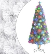vidaXL Umelý vianočný stromček s LED biela 150cm optické vlákno - cena, srovnání