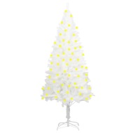 vidaXL Umelý vianočný stromček s LED biely 120cm - cena, srovnání