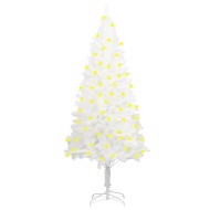 vidaXL Umelý vianočný stromček s LED biely 180cm - cena, srovnání