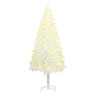 vidaXL Umelý vianočný stromček s LED biely 210cm - cena, srovnání