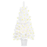 vidaXL Umelý vianočný stromček s LED biely 65cm - cena, srovnání