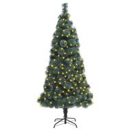 vidaXL Umelý vianočný stromček s LED zelený 120cm PVC a PE - cena, srovnání