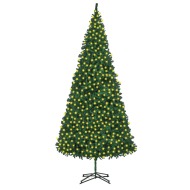 vidaXL Umelý vianočný stromček s LED zelený 500cm - cena, srovnání