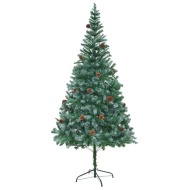 vidaXL Umelý vianočný stromček so šiškami 210cm - cena, srovnání