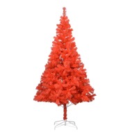 vidaXL Umelý vianočný stromček s podstavcom, červený 210 cm , PVC - cena, srovnání