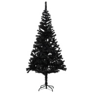 vidaXL Umelý vianočný stromček s podstavcom čierny 240cm PVC - cena, srovnání