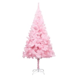 vidaXL Umelý vianočný stromček s podstavcom ružový 180cm PVC