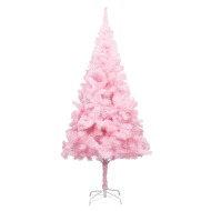 vidaXL Umelý vianočný stromček s podstavcom, ružový 210 cm , PVC - cena, srovnání