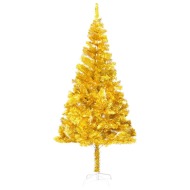 vidaXL Umelý vianočný stromček s podstavcom zlatý 240cm PET - cena, srovnání