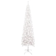 vidaXL Úzky vianočný stromček s LED biely 210cm - cena, srovnání
