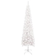 vidaXL Úzky vianočný stromček s LED biely 240cm - cena, srovnání