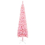 vidaXL Úzky vianočný stromček s LED ružový 240cm - cena, srovnání