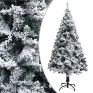 vidaXL Zasnežený umelý vianočný stromček zelený 150cm PVC - cena, srovnání