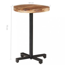 vidaXL Bistro stôl okrúhly hnedá / čierna 50 cm 320275
