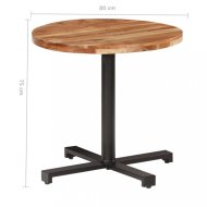 vidaXL Bistro stôl okrúhly hnedá / čierna 80 cm 320281 - cena, srovnání